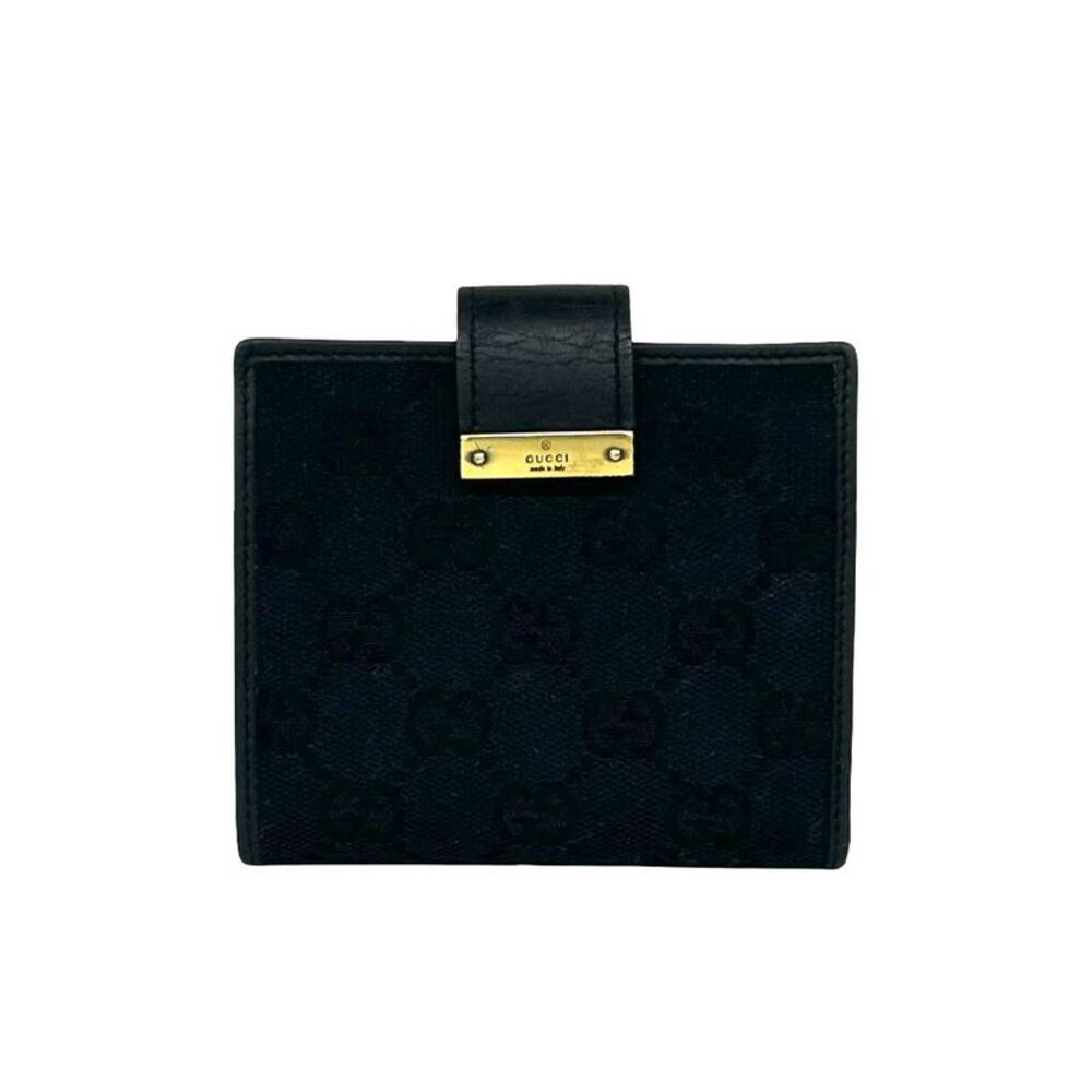 Gucci GG Canvas Leather Bifold Wallet